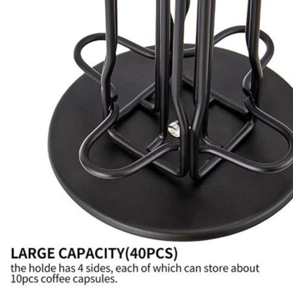 Позолоченная подставка-стойка для кофейных капсул, 40 держателей для кофейных капсул, Башня-стойка для кофейных капсул, Магазин молочного чая