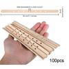 DIY Scented Candle Making Tool Set 50pcs Multiple Styles Wooden Wick Holder with Wick Centering for Candle Fragrance Accessories