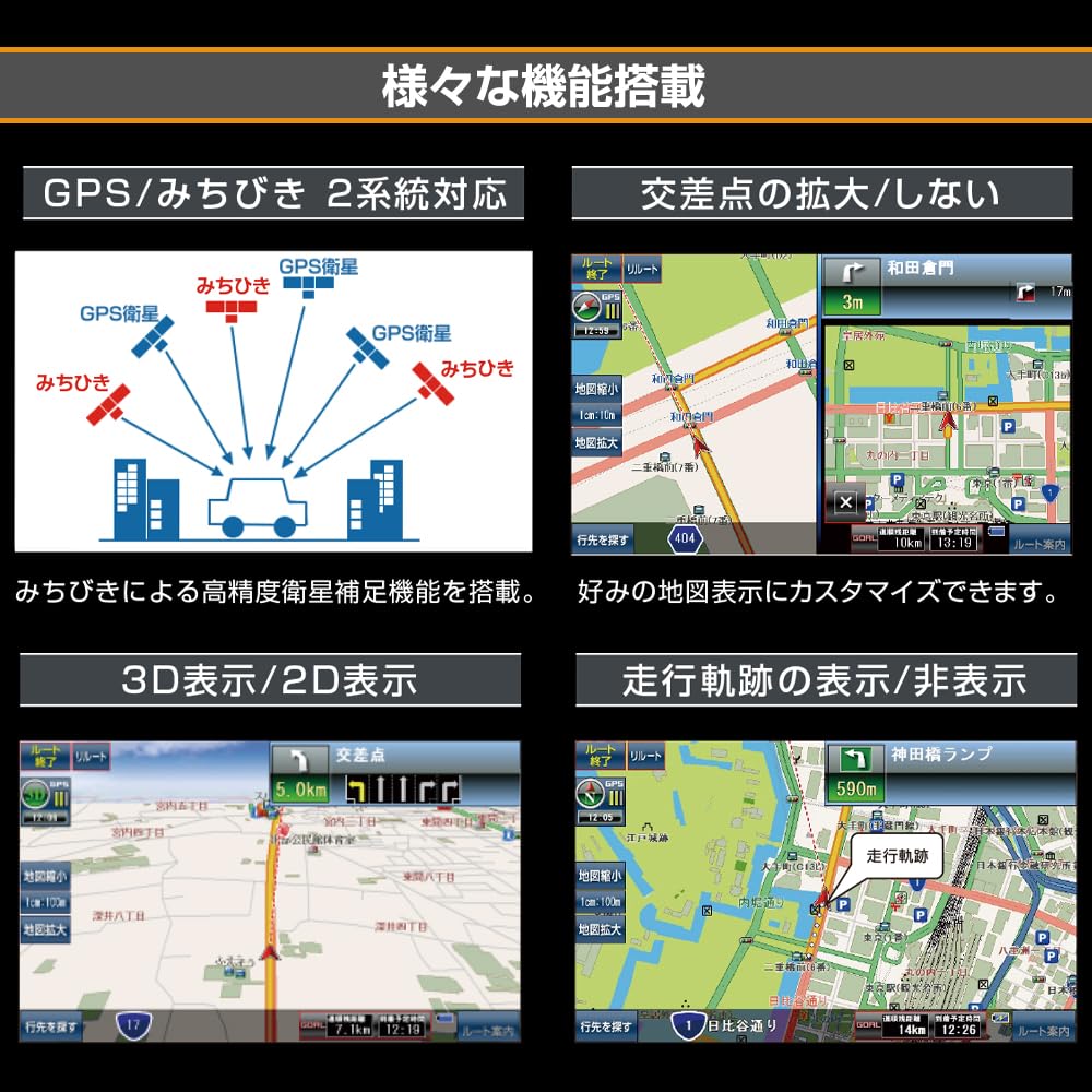 Последняя портативная автомобильная навигационная спутниковая система GPS OpenStreetMap Вид Переключение экрана и размер шрифта Камера контроля скорости 8 ГБ Емкостный сенсорный экран Карта microSD