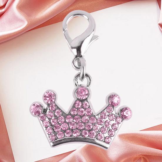 Мода Стразы Корона Кулон Брелок Собака Завесы Декор Аксессуары для домашних животных