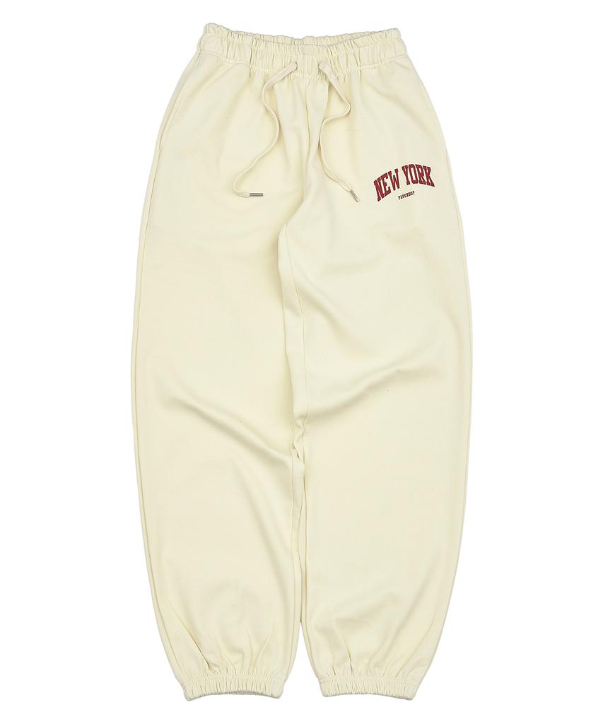 PAPERBOY Basic New York Wide Jogger Pants - Oatmeal (Type B)