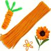 150Pcs Orange Pipe Cleaners,Pipe Cleaners for Crafts Pipe Cleaner Crafts,Chenille Stems for Craft DIY Arts Supplies