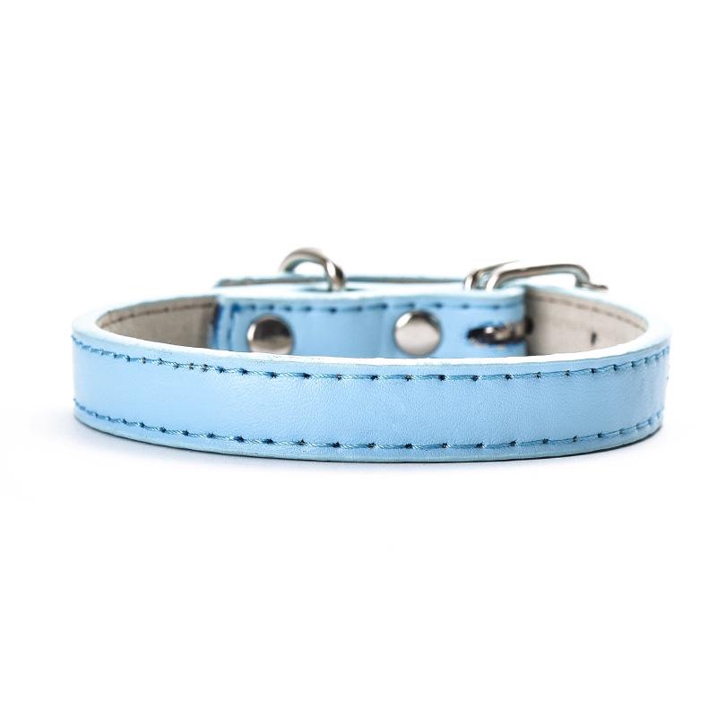 Fashion PU Leather Flat Pet Collar Multicolor Size Dog Leash Rope Pet Collar Pet Supplies