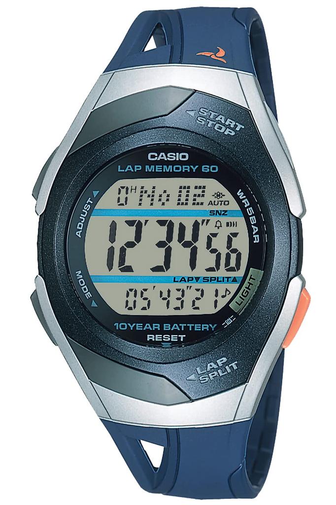 Watch Casio Collection Sports Wrap Split Compatible Stopwatch Blue [Casio] STR-300J-2AJH Men's