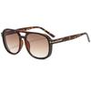 New fashion retro casual double beam polygonal sunglasses ins personalized versatile travel street photo sunscreen sunglasses