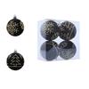 Флоковые Шары Рождественских Цветов Подвесные Пластиковые Украшения для Елки Блестящие Глиттерные Рождественские Декоративные Шары Празднование Нового Года