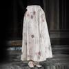 Women Tie-dye Vintage Skirts Elastic Waist Spring A-Line Women Skirts