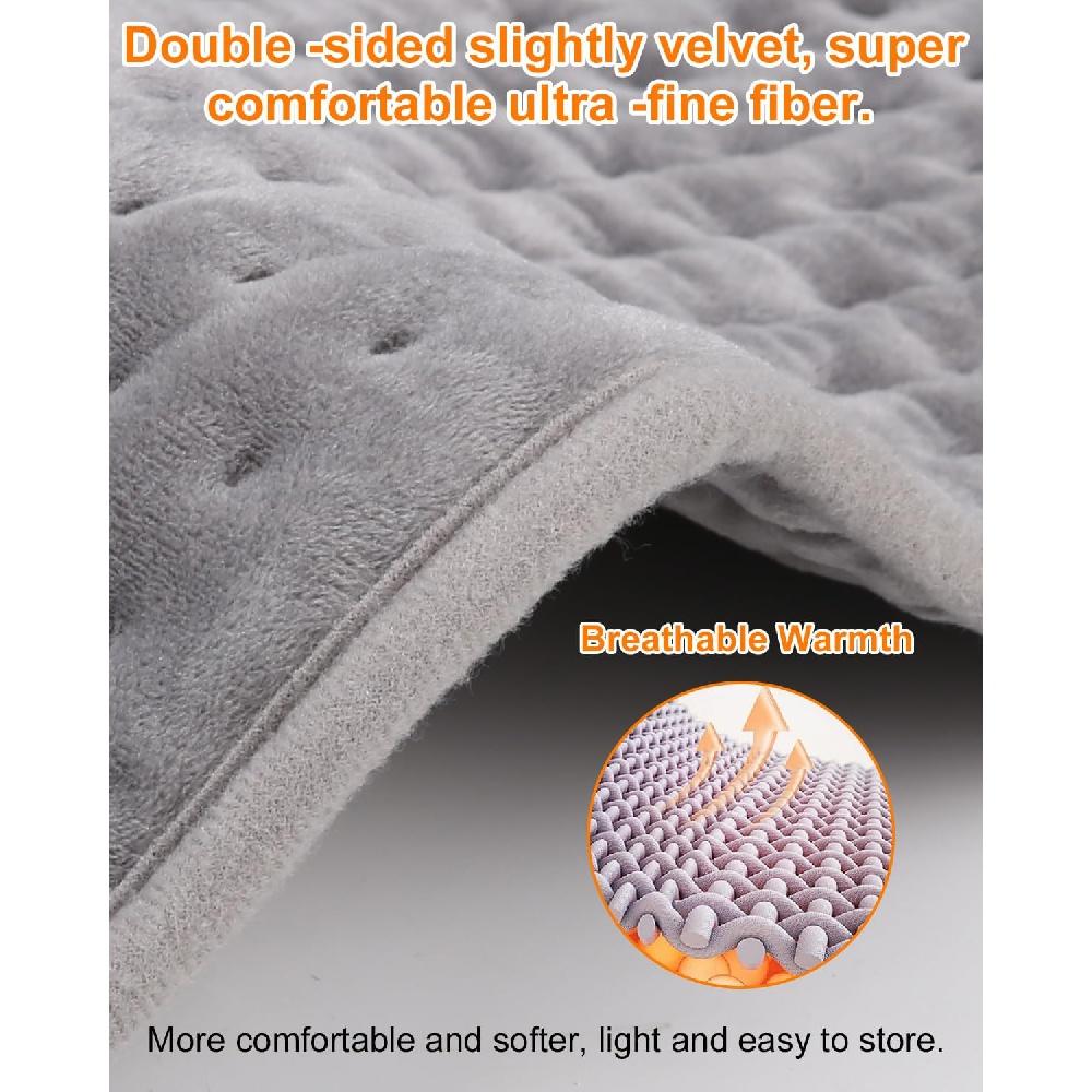 30 X 60 Cm Heating Pad with Automatic Shut-Off and 9 Temperature Levels Heating Pad with Automatic Shut-Off 4 Timing Settings, Machine Washab