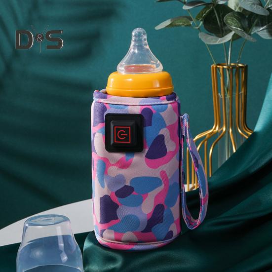 Portable Baby Bottle Warmer Sleeve 3 Levels Adjustable Electric Feeding Bottle Heater Fast Heating Outdoor Travel Infant Milk Bottle Heating Cover
