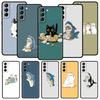 Милые Животные Мультяшный Кот Чехол Для Телефона Для Samsung Galaxy S26 Ultra S25 Plus S24 FE S23 S22 5G S21 S20 Чехол Черный Мягкий