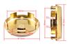 Gold Wheel Center Caps, 67.5mm and 62mm, Set of 4