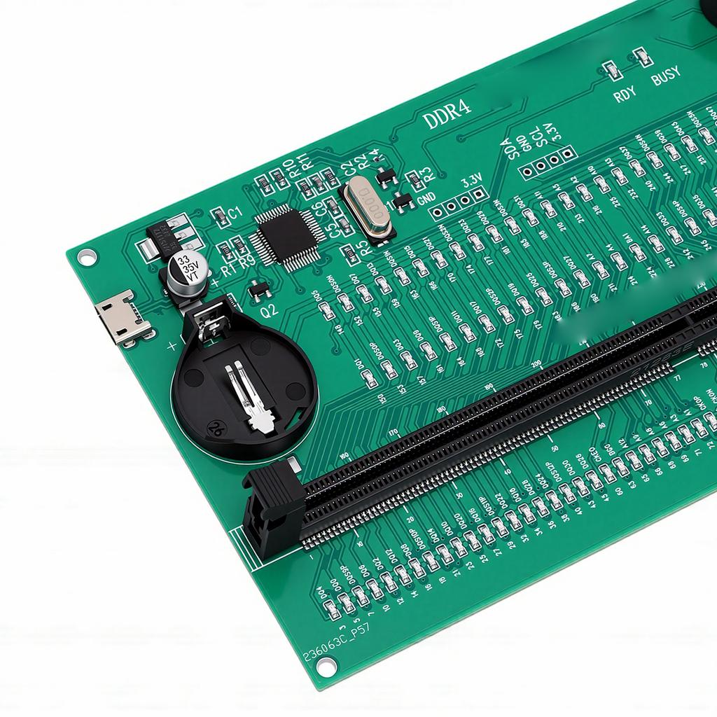Тестовая карта оперативной памяти для настольного компьютера DDR4, диагностический анализатор со светодиодной подсветкой, запись SPD, многофункциональный инструмент для обслуживания