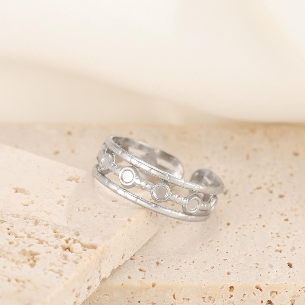 Кольца из нержавеющей стали, простые геометрические модные винтажные изящные регулируемые открытые кольца для женщин, ювелирные изделия, подарки на свадьбу, новые модные