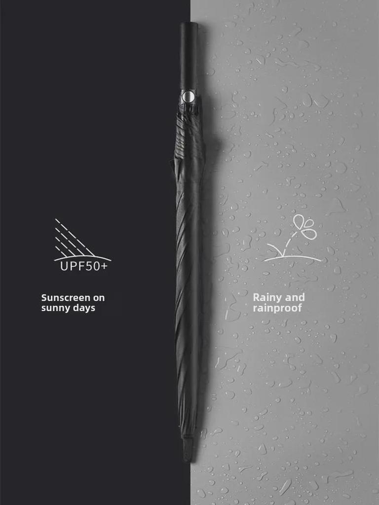 Мужской большой прочный зонт для гольфа с длинной ручкой и логотипом