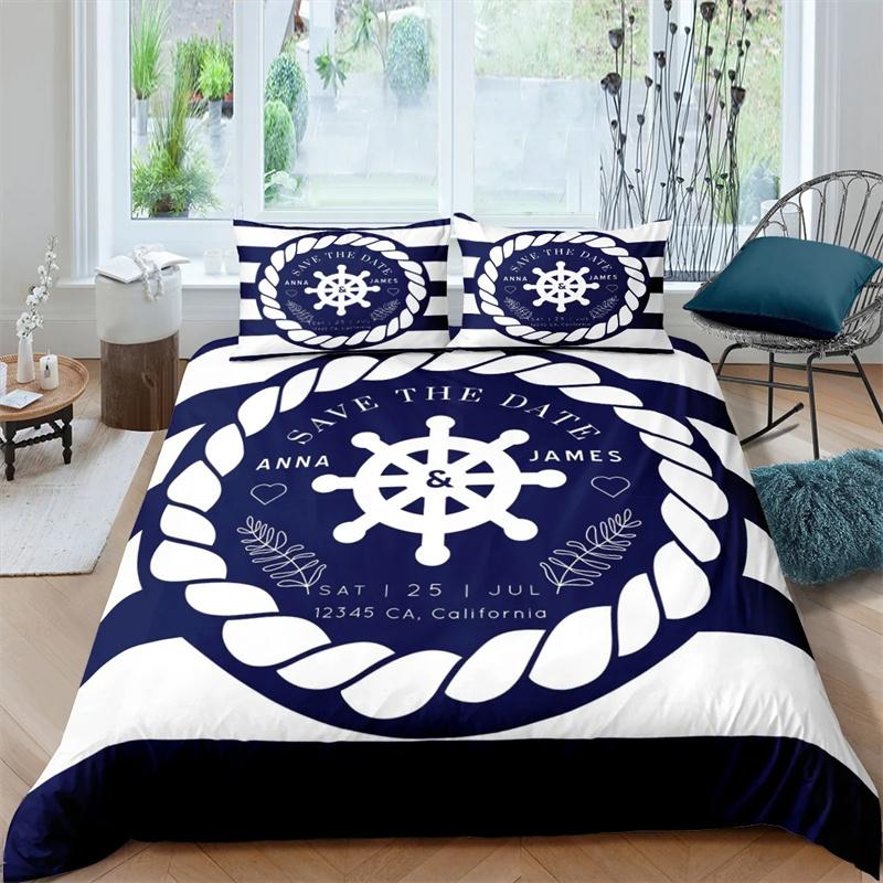 3D Print  Anchor Duvet Cover Set 2/3 Pcs Pillowcase Bedding Set Full Queen King Size
