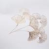 1Pcs Golden Decorative Flower Ginkgo Leaf Plastic Leaf Wood Festival Decoration