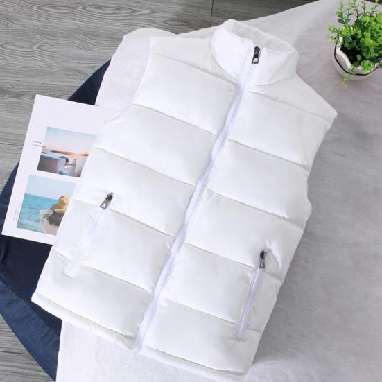 Осенне-зимний мужской жилет, однотонный утолщенный воротник-стойка на молнии, приталенная куртка без рукавов для повседневной носки