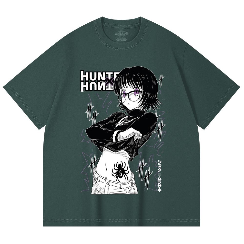 230 Gsm 100% Cotton HXH V9 Shizuku Print Unisex Heavy Cotton T Shirt
