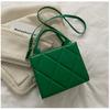 Unique Small Square Shoulder Bag for Women  Crossbody Bag with Zipper  PU Soft Face Shopping Bag  Fashion Trend