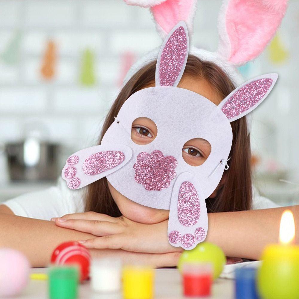 Funny Easter Felt Mask Cute Merry Easter Decoration Party Supplies Animal Mask  Holiday Decor