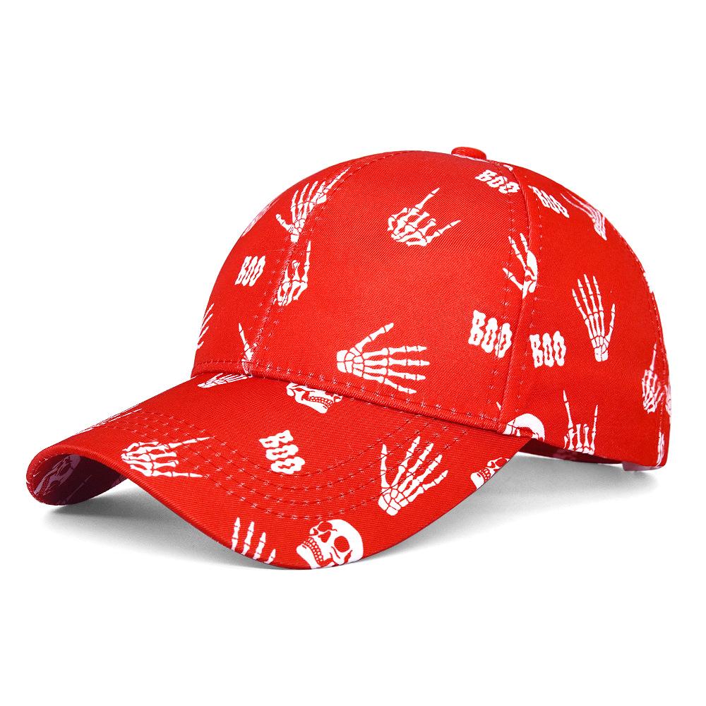 Бейсболка Женская Мужская Унисекс Смешной Принт Череп Snapback Летняя Шляпа от Солнца Повседневная Хэллоуин Праздник Повседневный Хип-Хоп Уличные Танцы