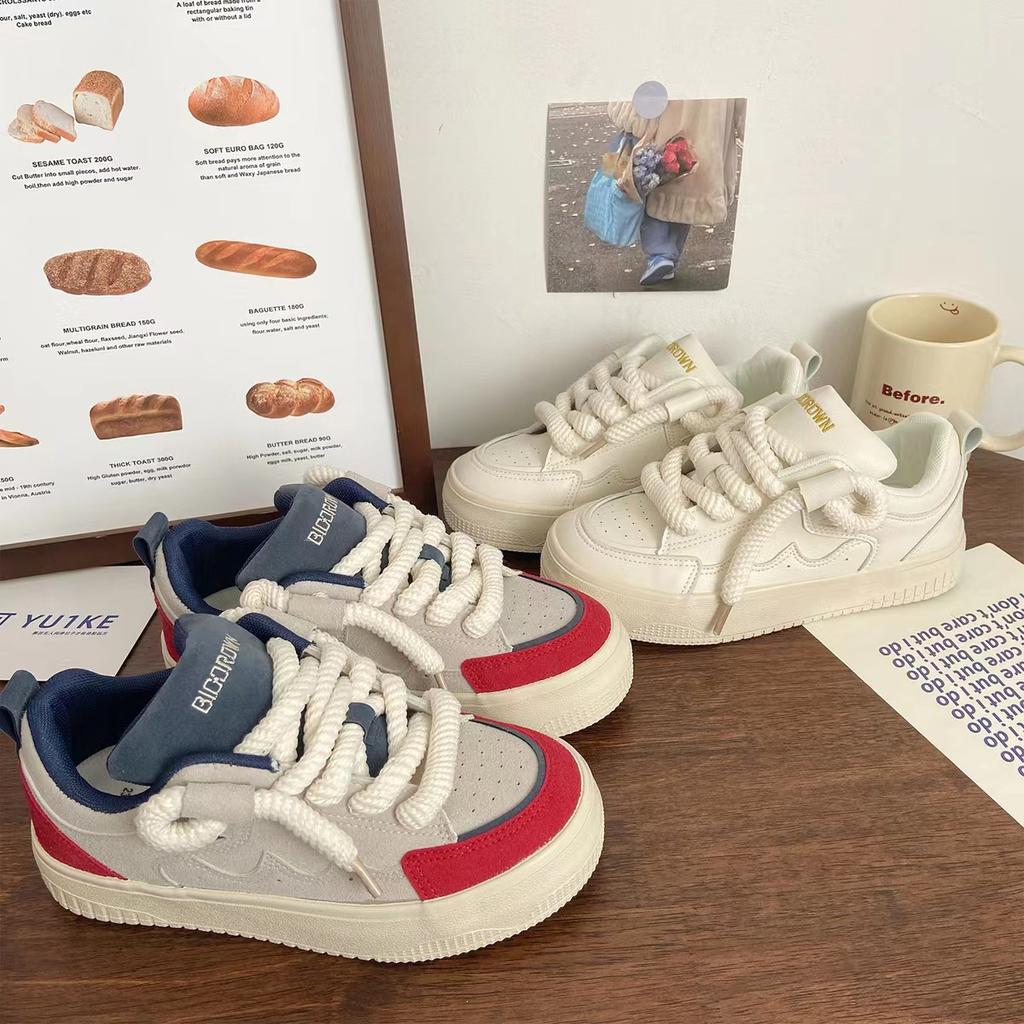 Кроссовки женские туфли весна 2024 новые ретро маленькие белые туфли женские уличные охотничьи повседневные туфли для сноубординга обувь для женщин