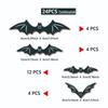 LED Halloween Wall Stickers: Black Bats & Spiders Party Decoration