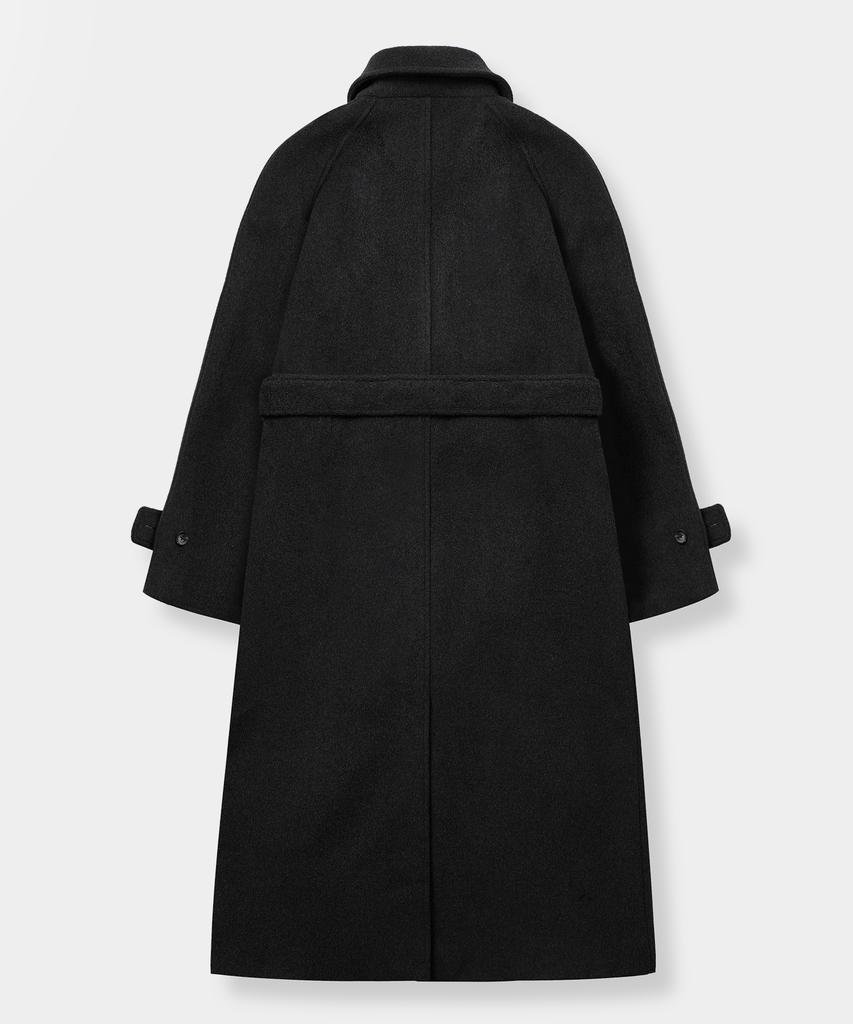EUGGEN Cashmere Balmacaan Robe Coat_Black