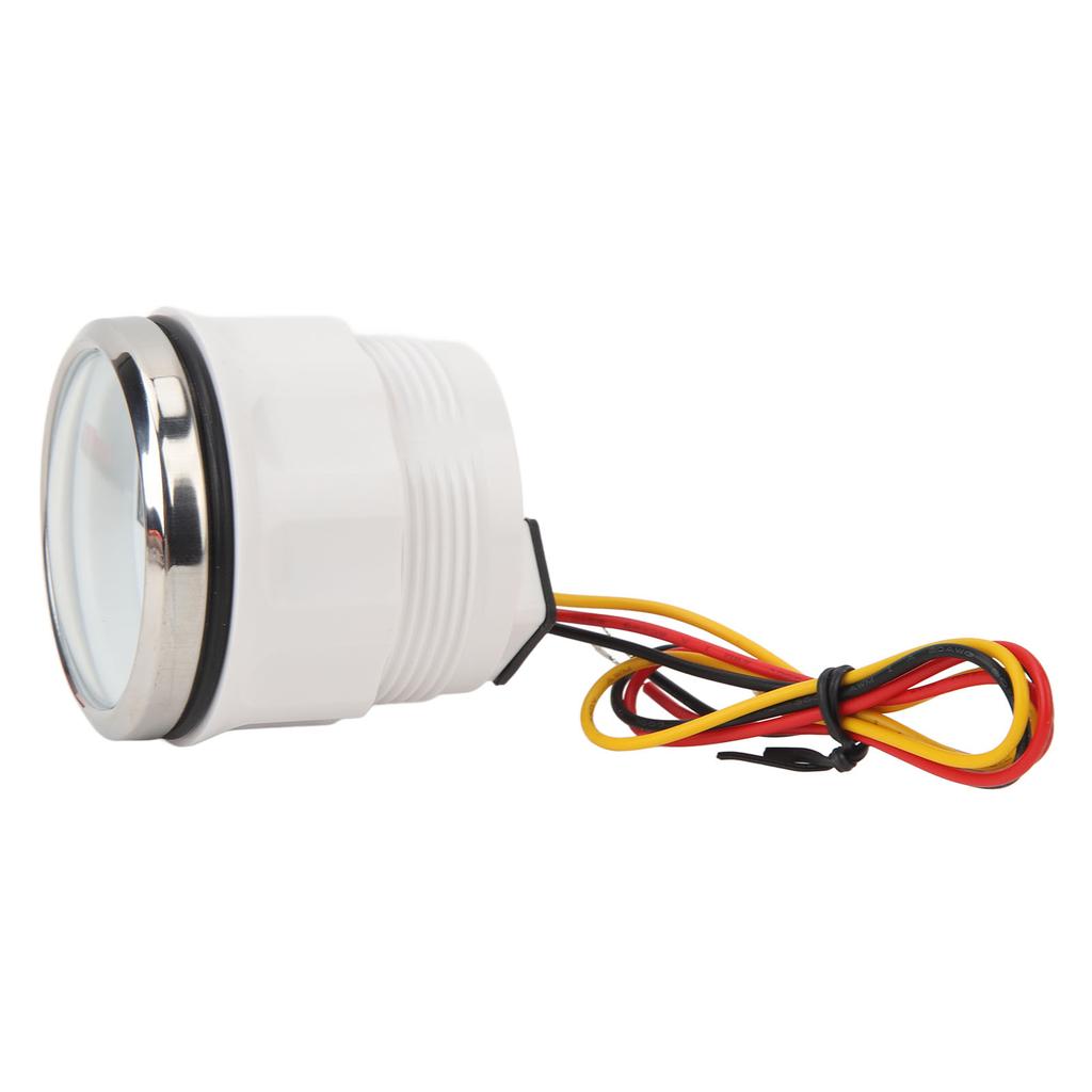 DC 9‑32V 52MM Boat Round Digital Hour Meter High Precise Hourmeter Round Gauge for RVs Yachts Fishing Boats White Dial