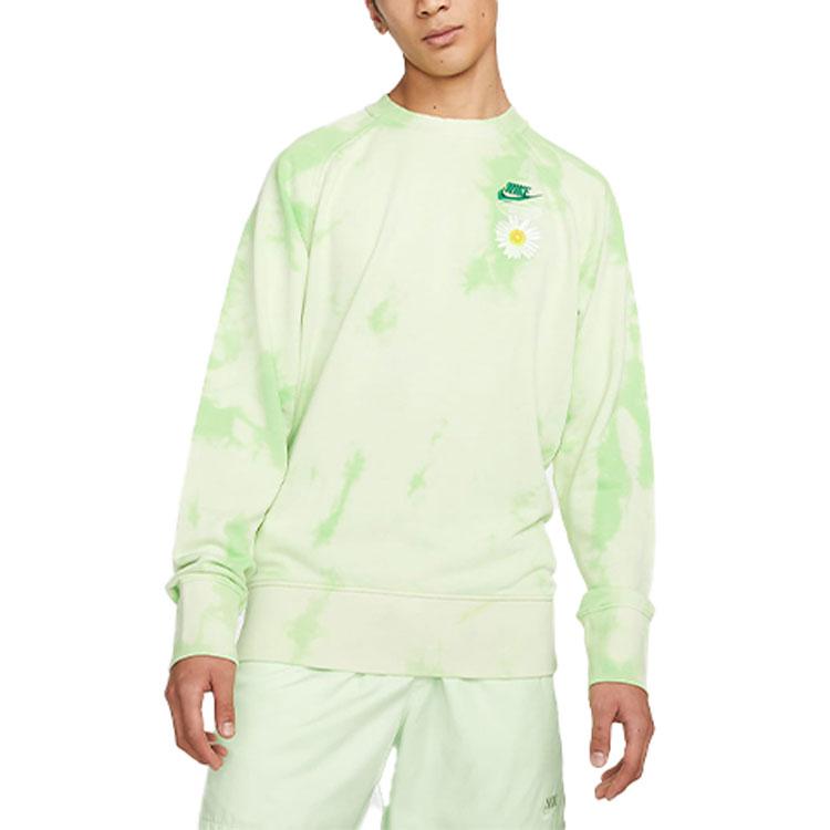 Nike Sweatshirts Men's Bright Green Crew Neck Moderate Regular DM5011-332