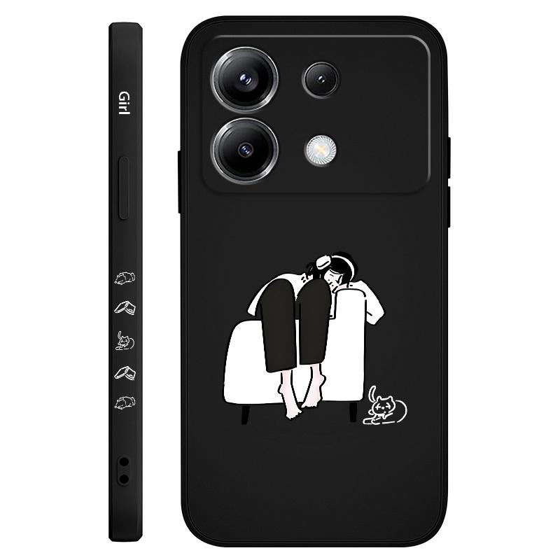 Чехол для телефона 'Пара на диване' для Xiaomi Poco F8 F7 X7 X6 F6 M6 M5 M5S F5 X5 F4 X4 M4 F3 M3 X3 Pro 4G 5G GT Силиконовый чехол