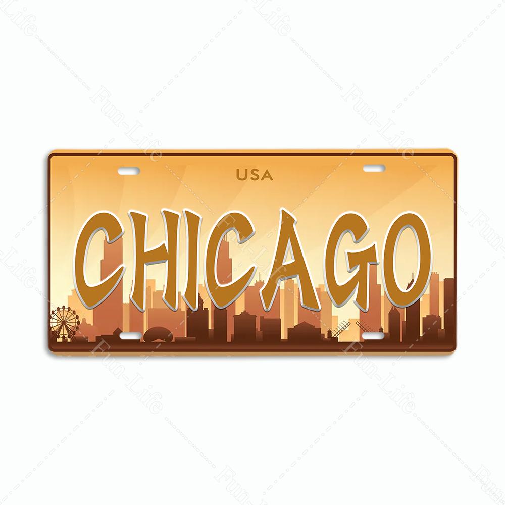 Винтажный плакат с номером автомобиля Испании/СИДНЕЯ Популярный город Бразилия Национальный флаг Ретро жестяные знаки Наклейки для домашнего декора