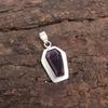 Coffin Amethyst Gemstone 925 Silver Daughter Gift Art Deco Handcrafted Pendant PP-53-2