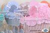 Tall Wicker Doll Pram with Pink Bedding and Lining Natalia Natural