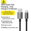 Baseus Кабель для быстрой зарядки данных превосходной серии USB-Type-C 100 Вт для Xiaomi, Huawei P40 P50 pro Mate 40 pro, Honor