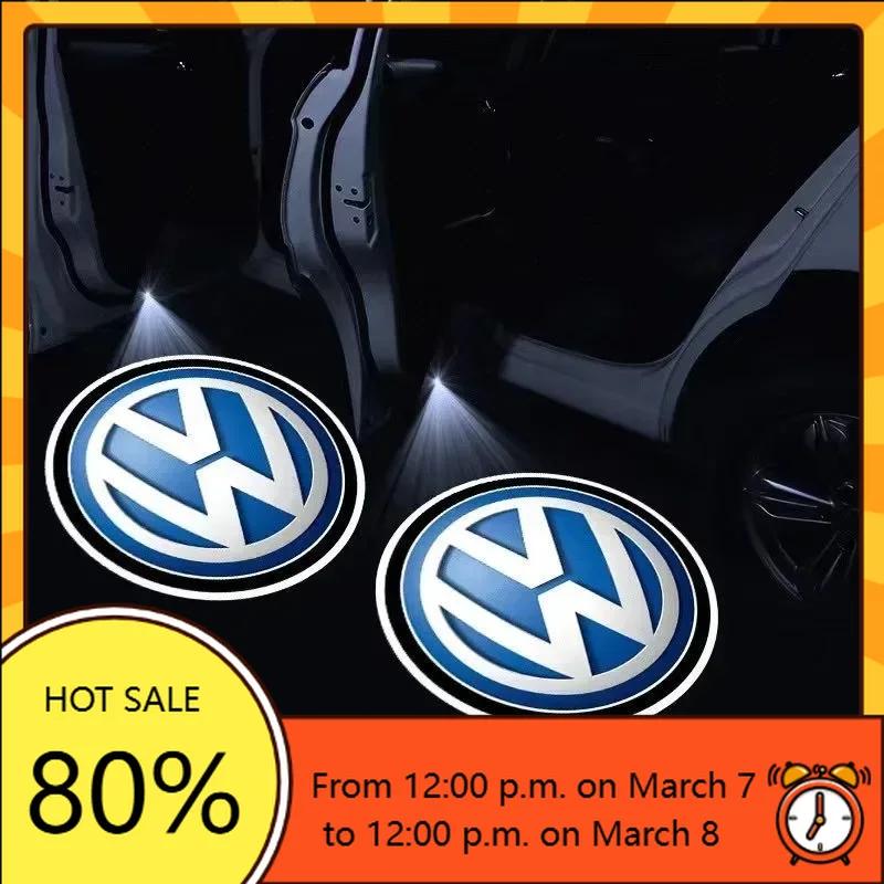 Для VW Volkswagen Jetta MK5 Golf 2 шт. Светодиодная эмблема на дверь автомобиля Лампа приветствия Беспроводной лазерный проектор Для VW Volkswagen Golf Pol