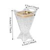Arabic Style Glass Incense Burner Clear Four-Corner Design Bakhoor Censer Nordic Ironwork Ornament Incense Burning Tray