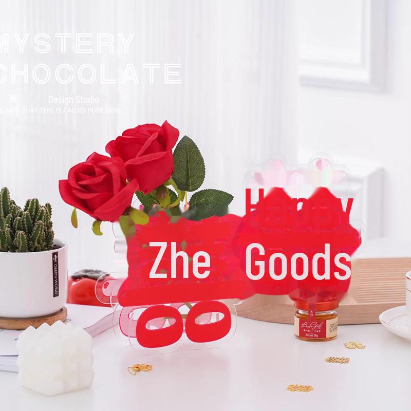 Custom Portable Transparent Acrylic Flower Gift Box