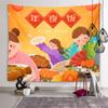 Китайский Новый год 2024 года, гобелен, новогоднее праздничное украшение, подвесная ткань, благословения, удача, гобелен, украшение весеннего фестиваля