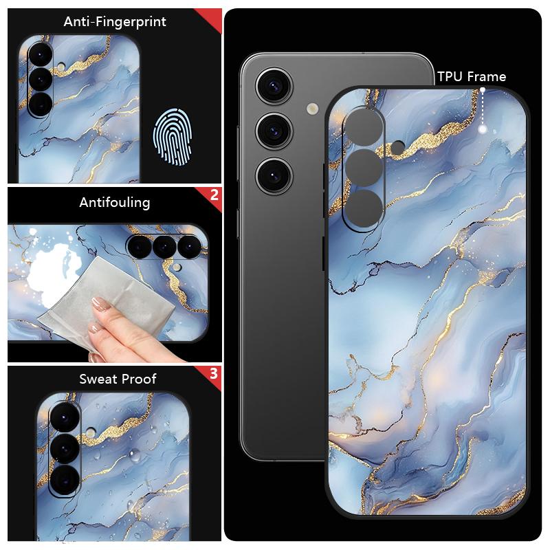 Акварельный мраморный чехол для Samsung Galaxy S26 S25 Ultra S24 S23 S22 Plus S21 FE A15 A16 A17 A35 A36 A54 A55 A56 5G Мягкая крышка