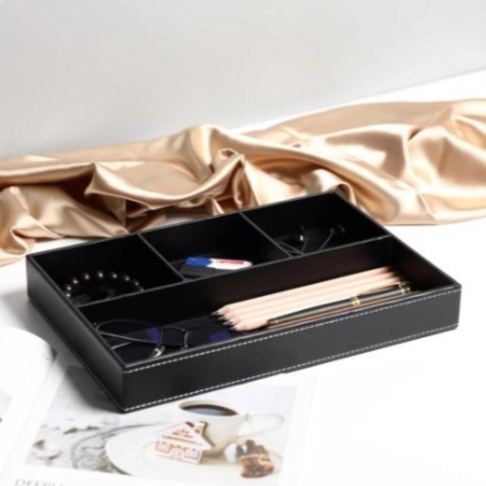 4 Slots Desk Drawer Organizer Multi-Functional Jewelry Box Sundries Box Tabletop Storage Tray Keys