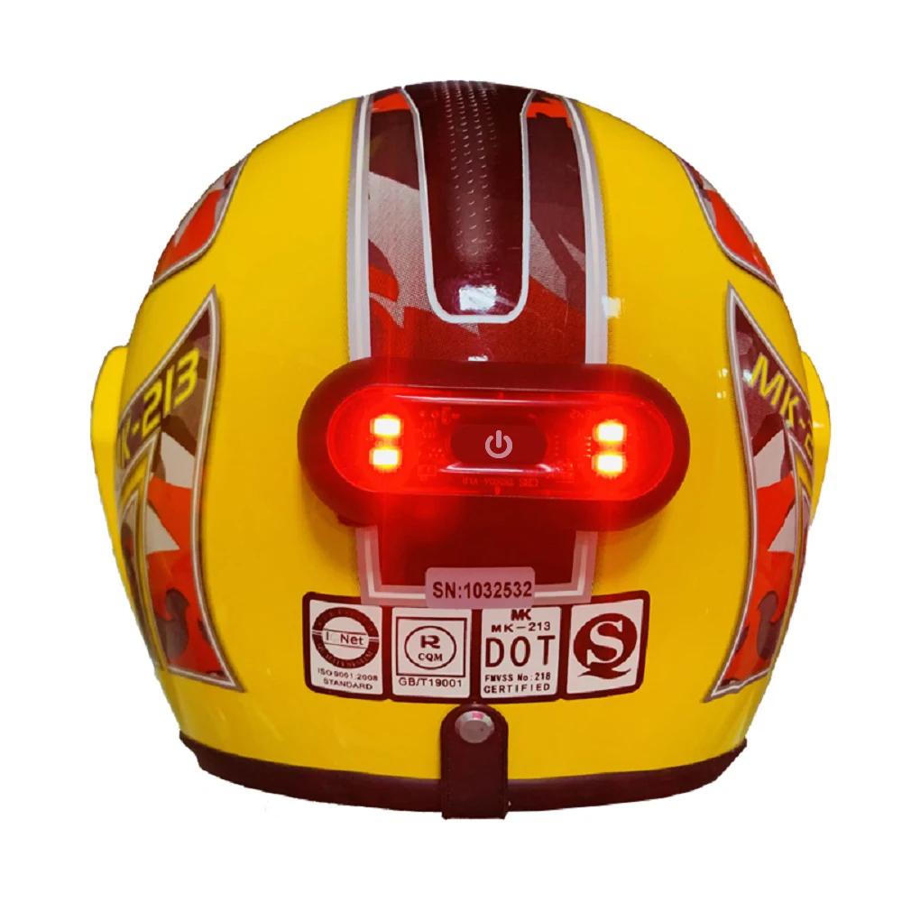 Световой сигнал для мотошлема Luces Para Casco Велосипедный задний фонарь Мотоциклетный велосипедный шлем Сигнал безопасности Предупреждение Задний фонарь Водонепроницаемый светодиодный свет