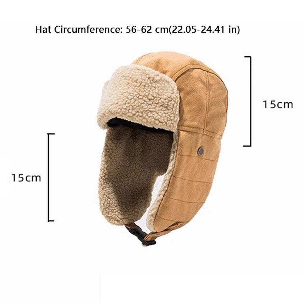 Thickened OutdoorsThick Balaclava Ear Protection Warm Snow Cap Winter Bomber Hats for Men Women
