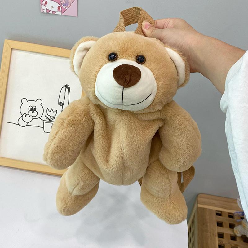Детский милый плюшевый рюкзак, милый мультяшный рюкзак с изображением бурого медведя, кавайная школьная сумка для девочек и мальчиков, детский сад, день рождения, праздничный подарок