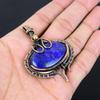 Драгоценный камень лазурит из чистой медной проволоки, обернутый подвеской ручной работы, ювелирное изделие для нее