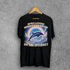 Spreading Misinformation On The Internet Funny Dolphin Dank Memes Tshirt Cringe Shirts Brain Rot Shirt Unhinged Clothes