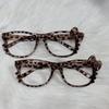 Y2K Leopard Print Eyeglasses Frame Anti Blue Light Eye Glasses Japanese Kawaii Retro Glasses Cartoon Cute Decorative Eyewear