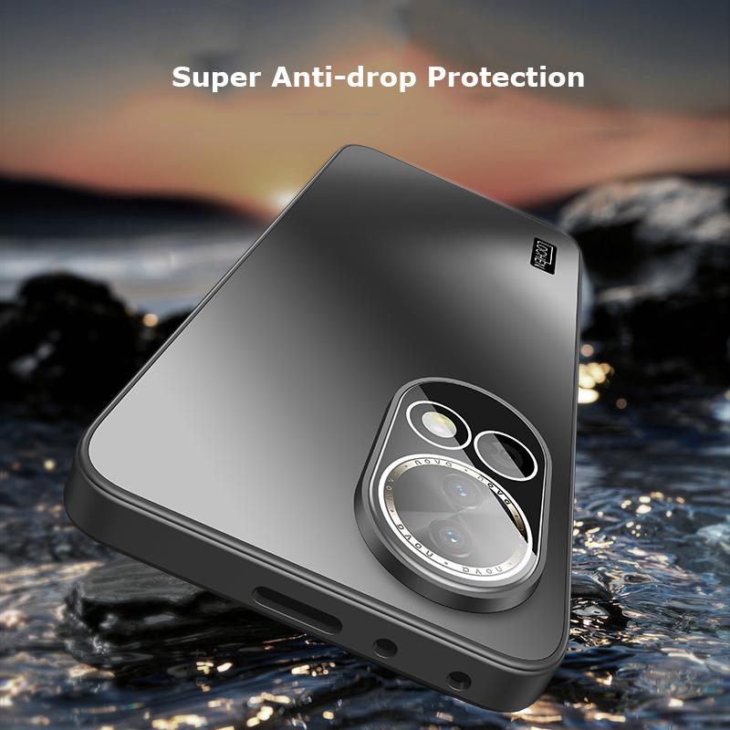 Для Huawei nova 12 12s 11 Lite Pro Ultra Dazzle Plating PC Shell Full Cover с пленкой для линз Super Anti Drop Silica gel Edge Anti-slip Case Protector