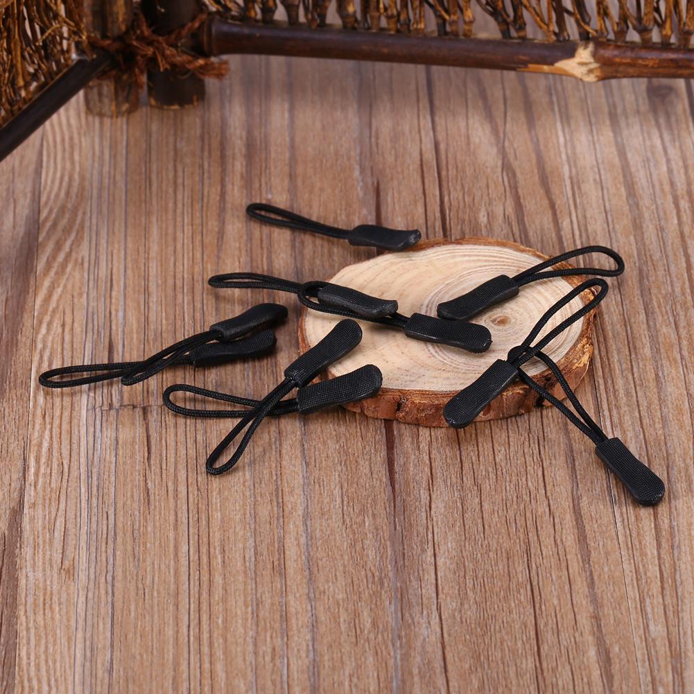 10x Пулеры для молнии Слайдер Шнур Веревка Пулер Концевики Замок Клипса Пряжка Для Сумки EDC Черный