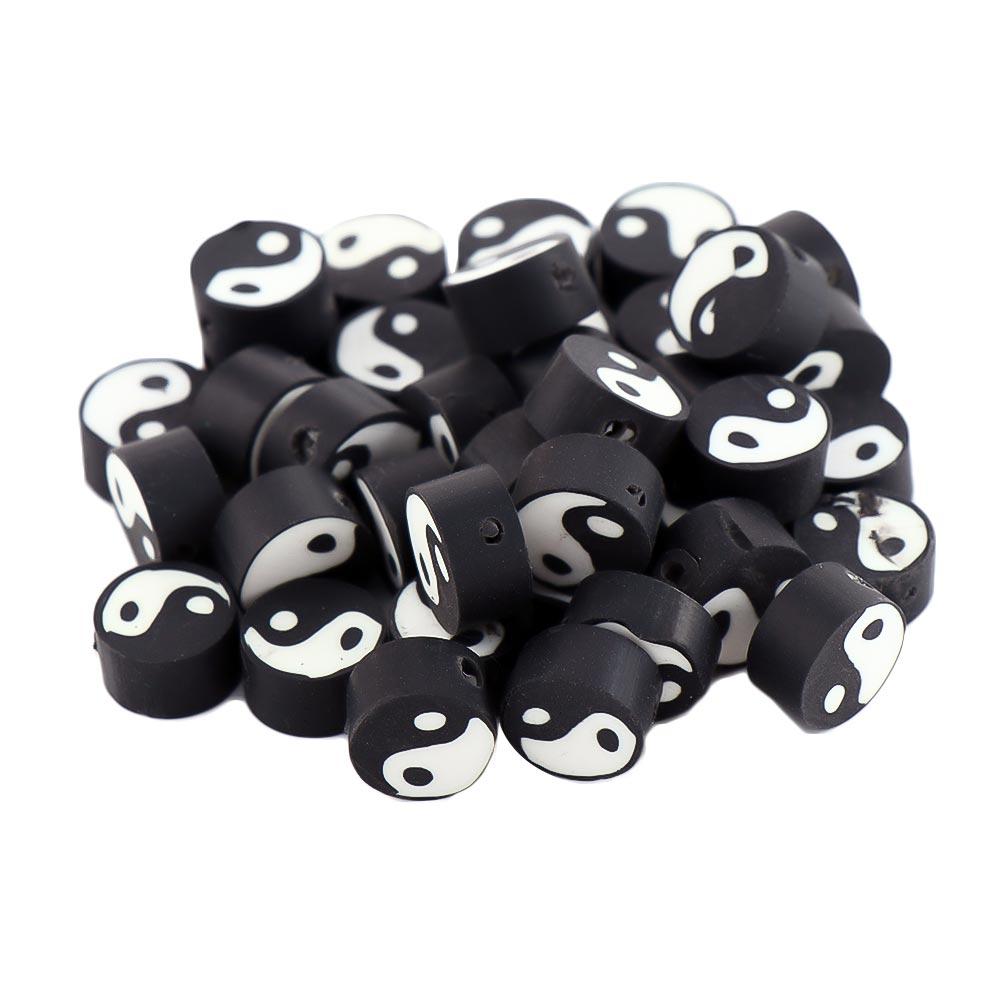 Ожерелье Круглый Браслет Вышивка Бусины Глаза Инь Ян Бусины Тайцзи Бусины DIY Изготовление ювелирных изделий